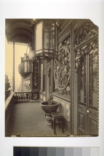 Balcony of the Chinese Restaurant, Dupont Street, San Francisco