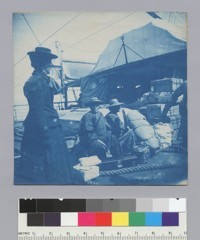 [Chinese passengers on ferry]