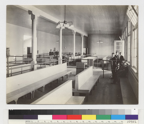 U.S. Immigration Station, Angel Island, San Francisco Bay. Examination room--main building