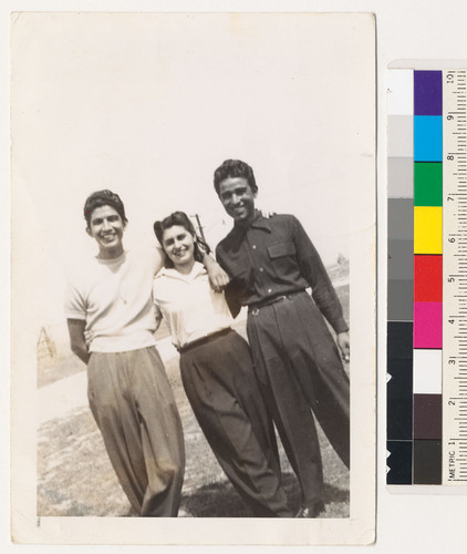 Alice McGrath with Jack Melendez and Hank Ynostroza in 1944