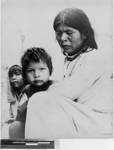 Portrait of a Cora Indian mother and children, Tepic, Mexico, May 1943