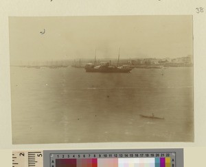 Ships at port, Zanzibar, Tanzania, ca.1901
