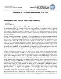 1962, University of California: In Memoriam