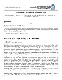 1997, University of California: In Memoriam