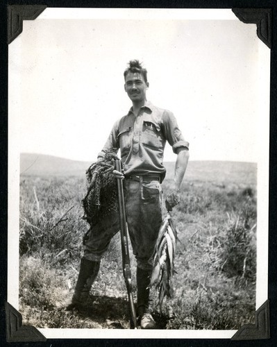 Peveril Meigs with the net result of three hauls from fishing in the Santo Domingo lagoon