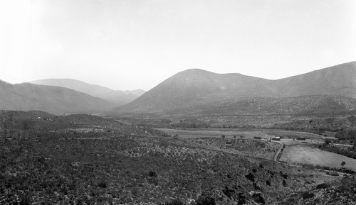 San Vicente and upper canyon from granite knob, facing southwest
