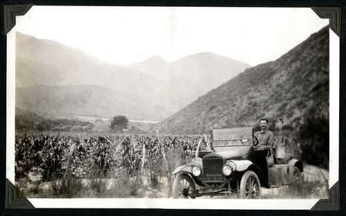 On the road from Ensenada to Santo Tomás, Warren Thornthwaite at the wheel