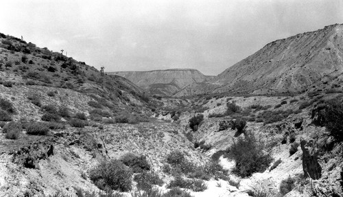 Looking north up a side cañon east of the first mission, El Rosario Valley