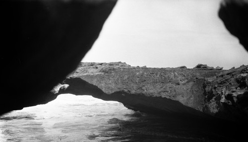 Basic lava shelf, some 15 feet high and 75 yards wide, near mouth of canyon camp at San Isidro