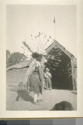 Coyote dances and roundhouse; Grindstone Rancheria; May 1923; 48 prints, 9 negatives