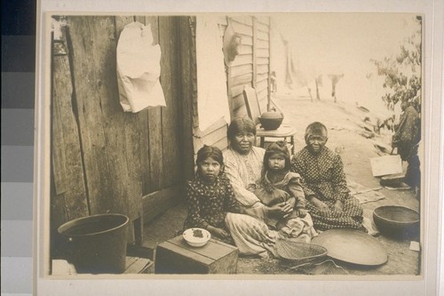 Mother, wife, children of Chief Bill Howard; Mariposa Co.; September 1902; 5 prints