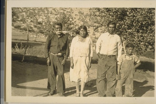 Steve Maranda, son and family; Weldon Rancheria, Kern Valley, Calif.; May 19 and 20, 1932; 9 prints, 9 negatives
