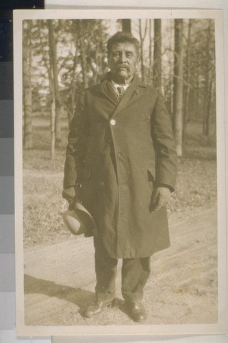 Chief Charley Green of Fall River; photographed in Washington D.C.; 3 March 1928; 6 prints, 5 negatives