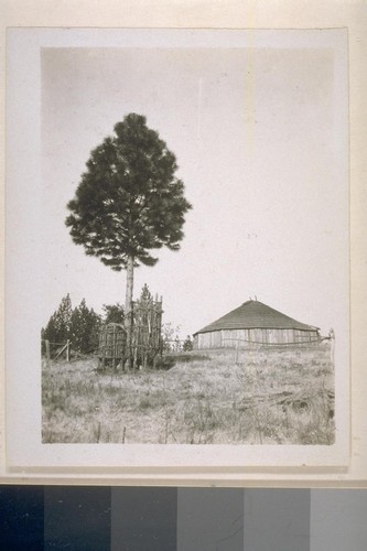 Acorn caches, mortars and houses at Ha-cha-nah; October 1905; 7 prints