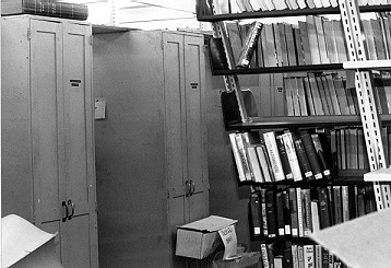 Damaged shelves at the Central Branch