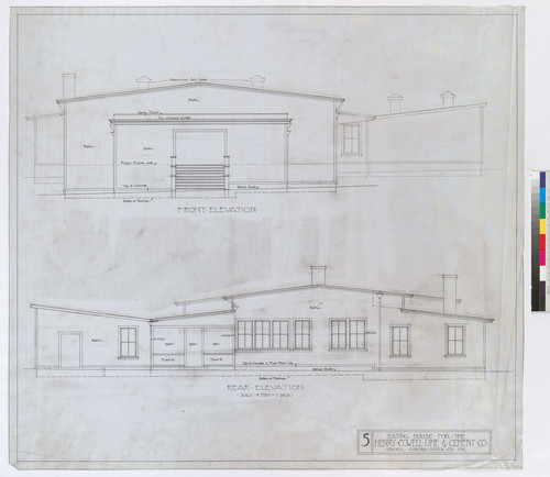 Front & Rear Elevations, Drawing # 5