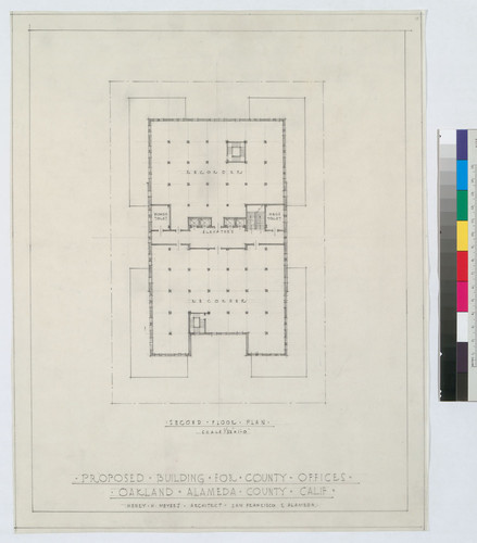 Proposed Building for County Offices: Second Floor