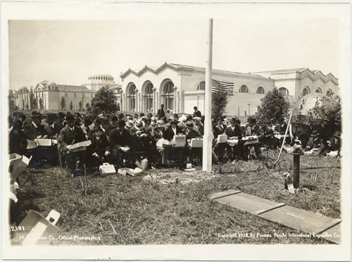 [Groundbreaking ceremony for Orange Blossom Building at the Panama-Pacific International Exposition]