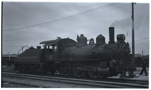 SD&AE locomotive 2 at 8th Street yard