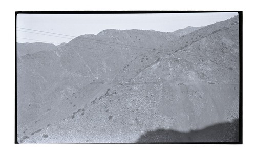 Rockslide over railway tracks in Carrizo Gorge