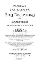 Los Angeles City Directory, 1894