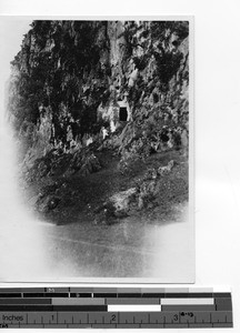 A cave in the marble mountains at Dongan, China, 1930