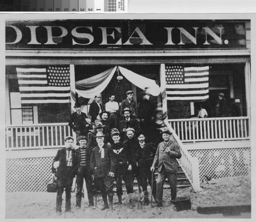 Members of the Olympic Club in front of the Dipsea Inn