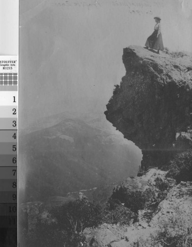 Woman atop Profile Rock on Mount Tamalpais