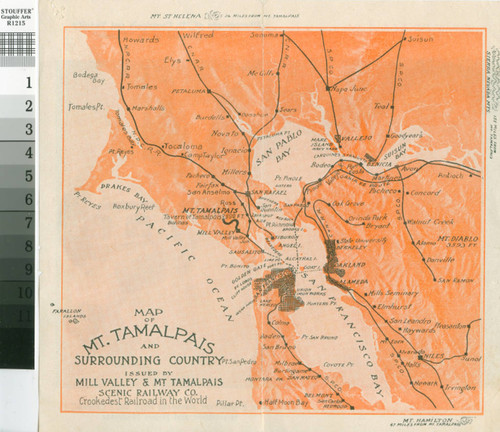 Mill Valley and Mt. Tamalpais Scenic Railway brochure and timetable