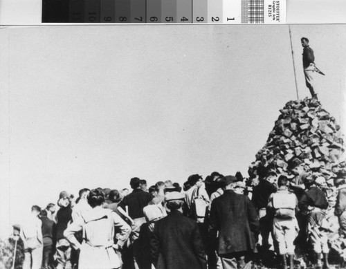 World War I monument is erected by the California Alpine Club on the West Peak of Mount Tamalpais