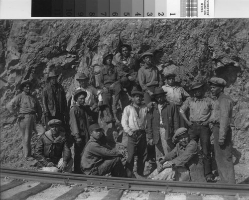 Workers tearing up the tracks of the Mount Tamalpais & Muir Woods Railroad