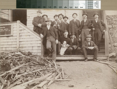 Railroad workmen at the hotel on Mount Tamalpais