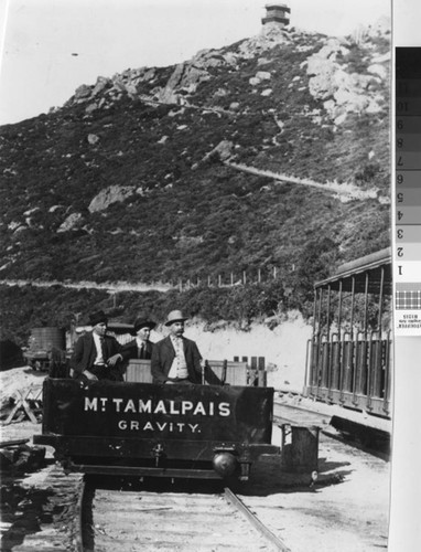 Gravity car from the Mount Tamalpais and Muir Woods Railway on way down the mountain to Mill Valley