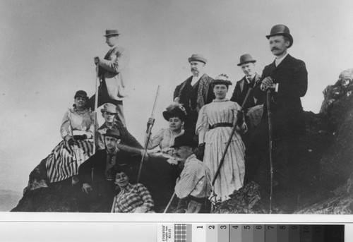 The Coffin and Kelly families on the summit of Mount Tamalpais