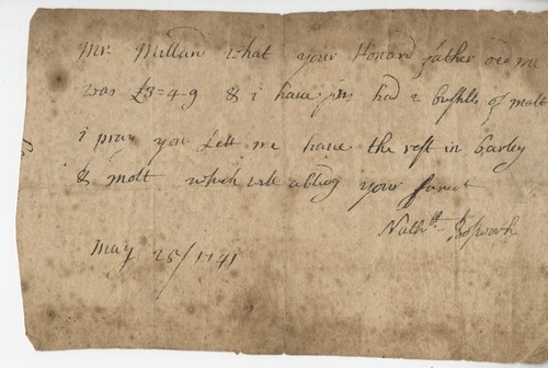 Receipt of debt