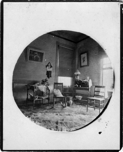 Photograph of student room at Mills College