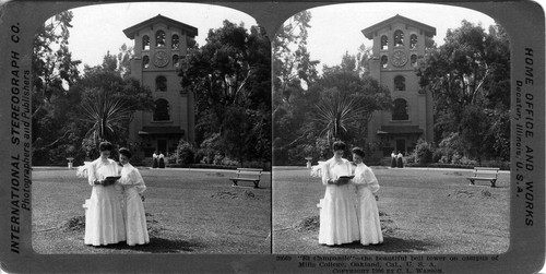 Stereoscopic photograph of Mills College