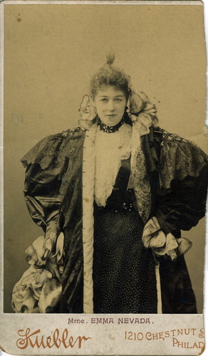 Cabinet card portrait of Emma Nevada