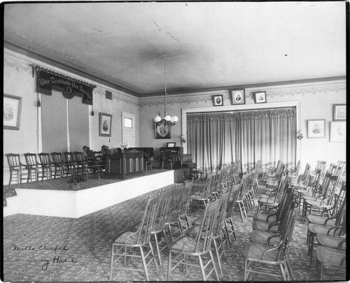 Photograph by Taber of Mills Hall chapel