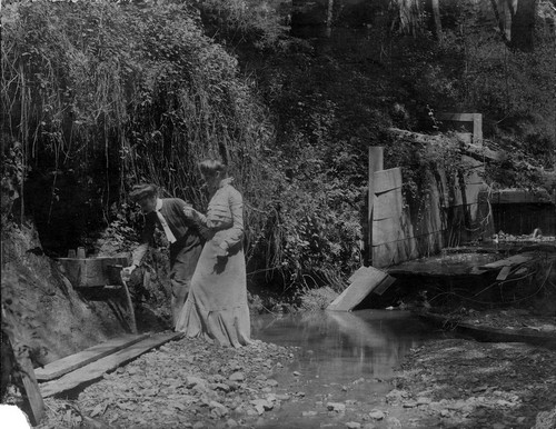 Photograph of a creek at Mills College