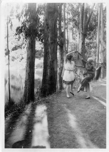 Photograph of a spring pageant at Mills College