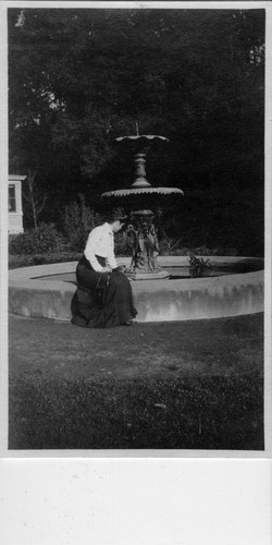 Photograph of a fountain at Mills College