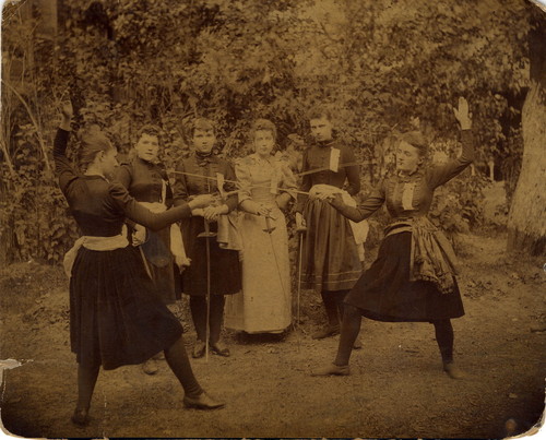 Photograph of fencing at Mills College