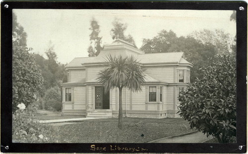 Photograph of Sage Library (Sage Hall) at Mills College