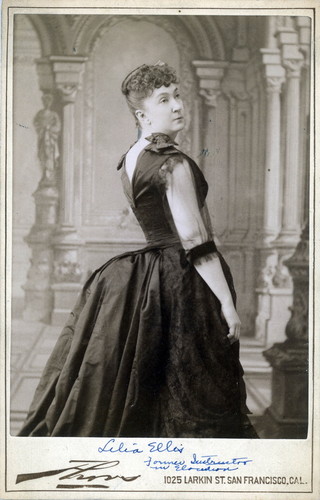 Cabinet card portrait of Leila Ellis