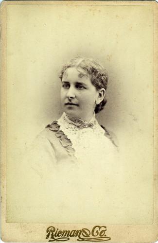 Cabinet card portrait of Ella Pinkham