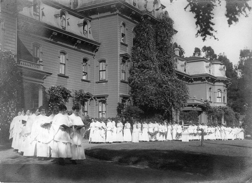 Photograph of commencement at Mills College