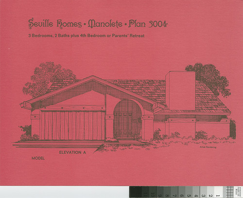 Seville Homes, Manolete, plan 3004 : [floor plan and exterior renderings brochure]