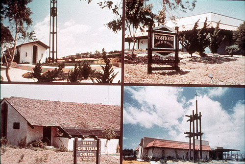 [Four churches in Mission Viejo, circa 1970-1979 slide]