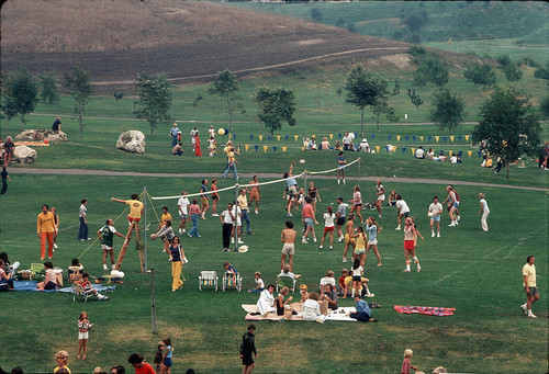 [Volleyball event at Mission Viejo Days, 1976 slide]